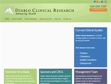 Tablet Screenshot of diabloclinical.com